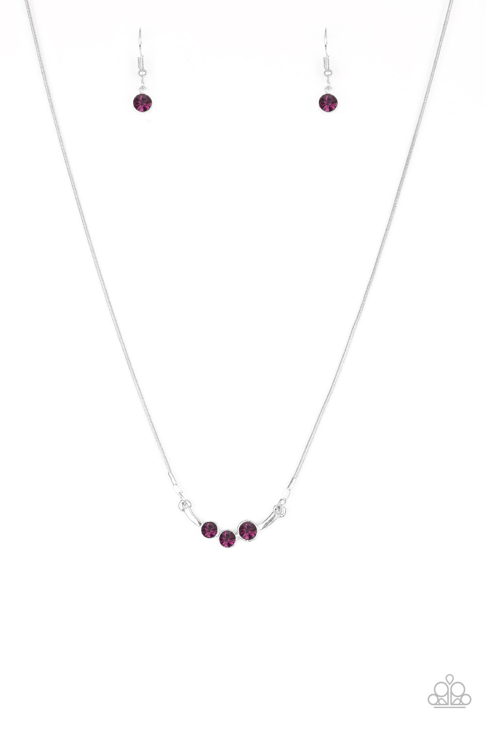 Sparkling Stargazer Purple - Paparazzi Necklace