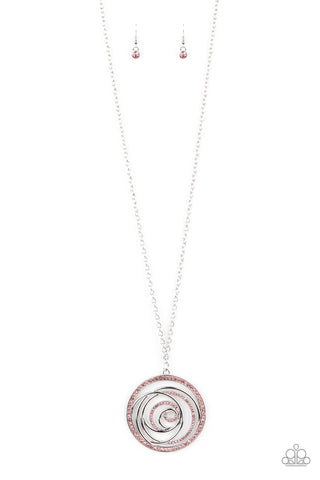 Subliminal Sparkle Pink - Paparazzi Necklace