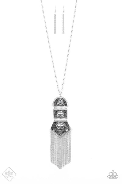 Tassel Tycoon Silver - Paparazzi Necklace