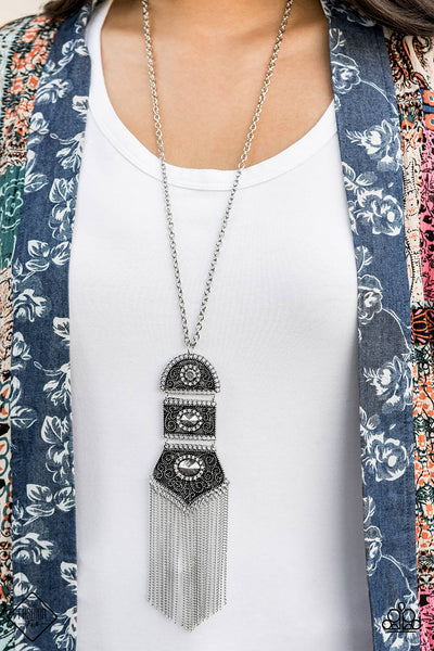 Tassel Tycoon Silver - Paparazzi Necklace
