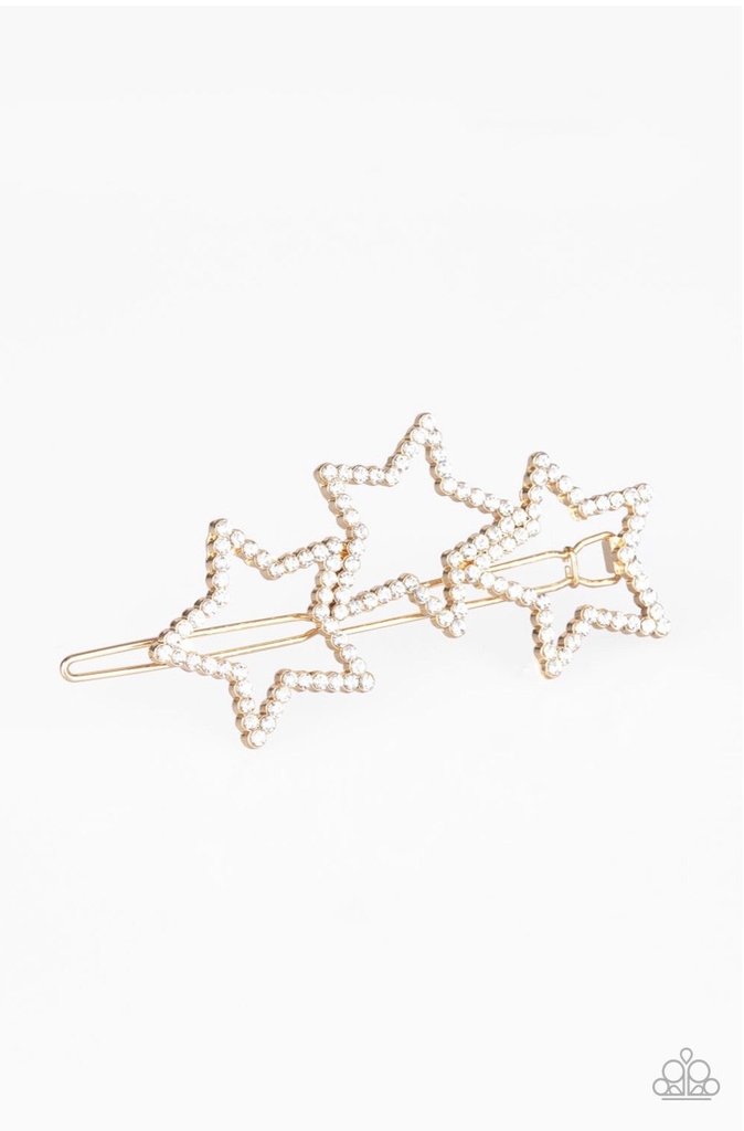 Thank My Lucky Stars Gold - Paparazzi Hair Clip