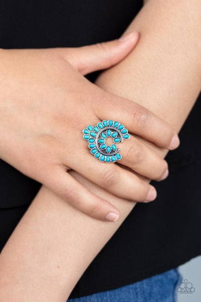 Trendy Talisman Blue - Paparazzi Ring