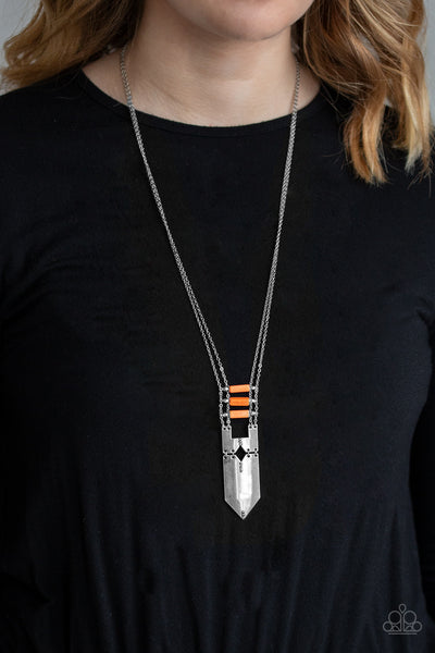 Triassic Era Orange - Paparazzi Necklace