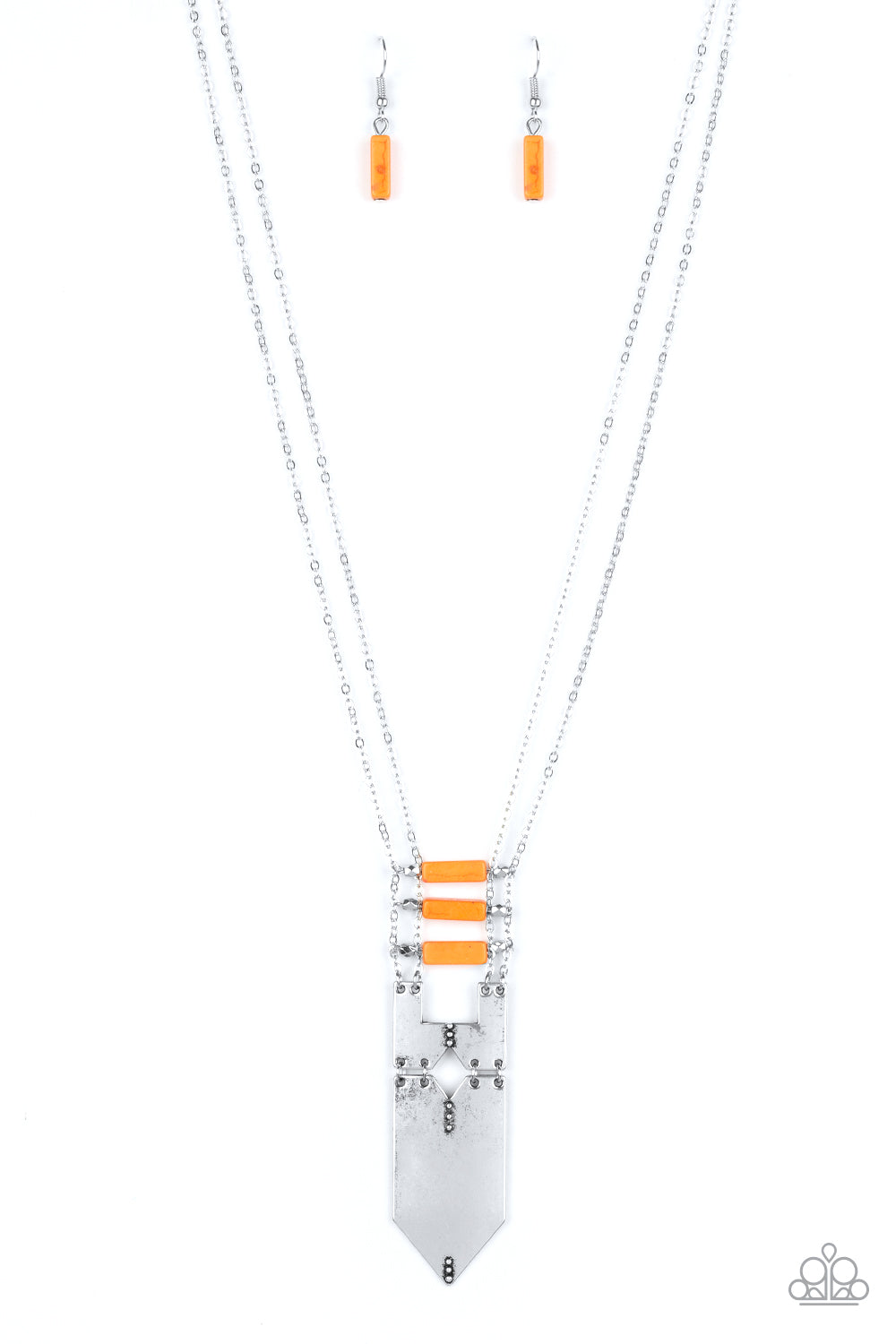 Triassic Era Orange - Paparazzi Necklace