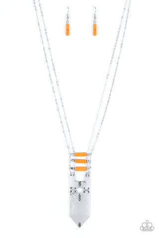 Triassic Era Orange - Paparazzi Necklace