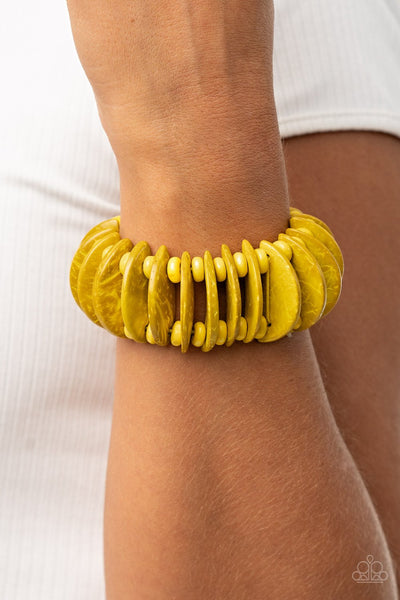 Tropical Tiki Bar Yellow - Paparazzi Bracelet