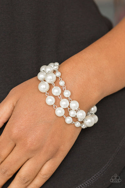 Until the End of Timeless White - Paparazzi Bracelet