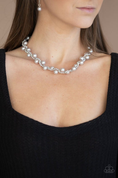 Uptown Opulence Silver - Paparazzi Necklace