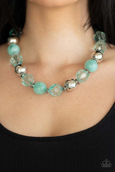 Very Voluminous Green - Paparazzi Necklace