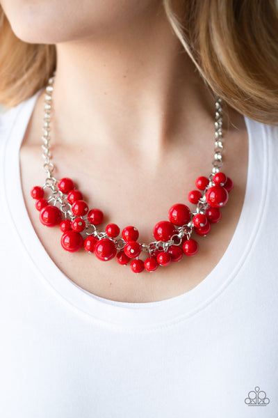 Walk This Way Broadway Red - Paparazzi Necklace