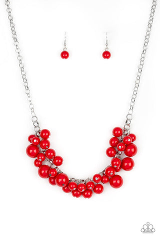 Walk This Way Broadway Red - Paparazzi Necklace