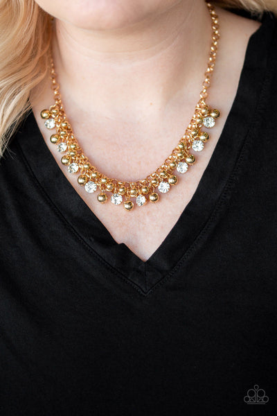 Wall Street Winner Gold - Paparazzi Necklace