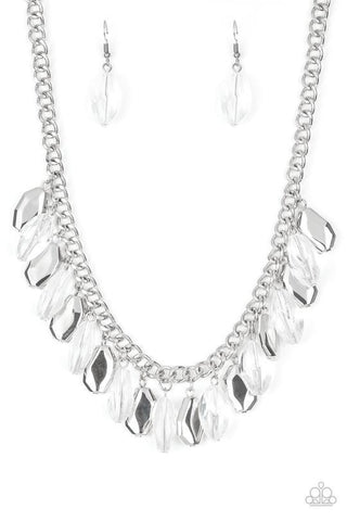 Fringe Fabulous White - Paparazzi Necklace