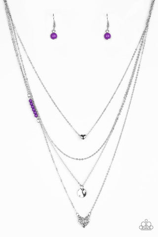 Gypsy Heart Purple - Paparazzi Necklace