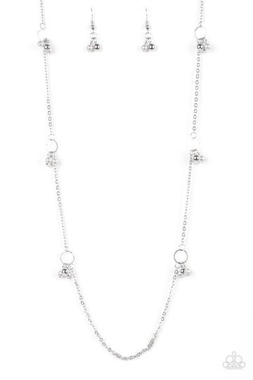 House Party Posh Silver - Paparazzi Necklace