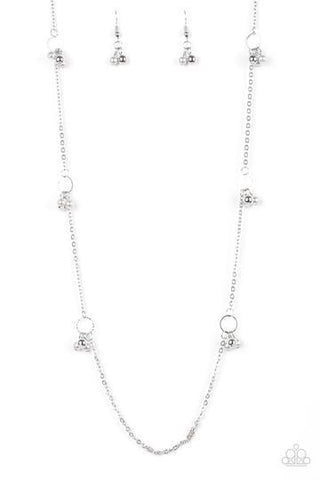 House Party Posh Silver - Paparazzi Necklace
