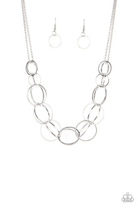 Space Walk Silver - Paparazzi Necklace