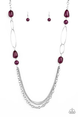 Pleasant Promenade Purple - Paparazzi Necklace