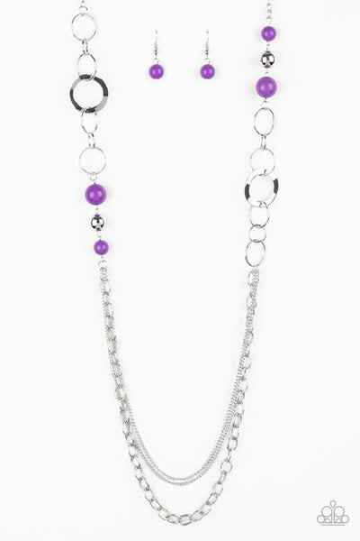 Modern Motley Purple - Paparazzi Necklace