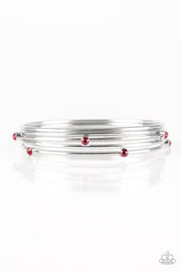 Delicate Decadence Red - Paparazzi Bracelet