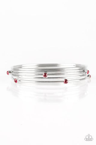 Delicate Decadence Red - Paparazzi Bracelet