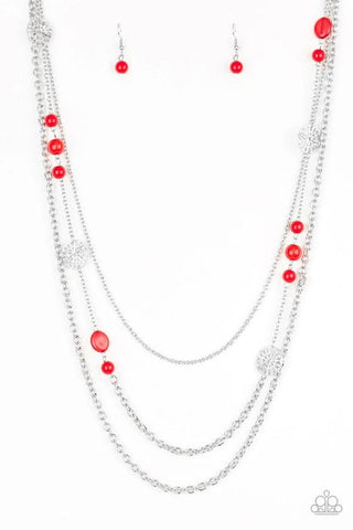 Pretty POP-tastic Red - Paparazzi Necklace