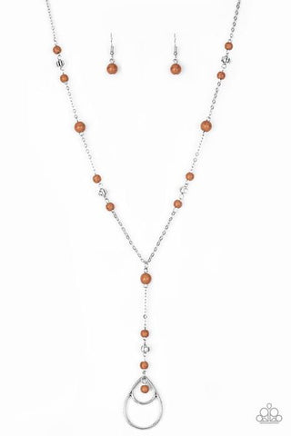 Sandstone Savannahs Orange - Paparazzi Necklace