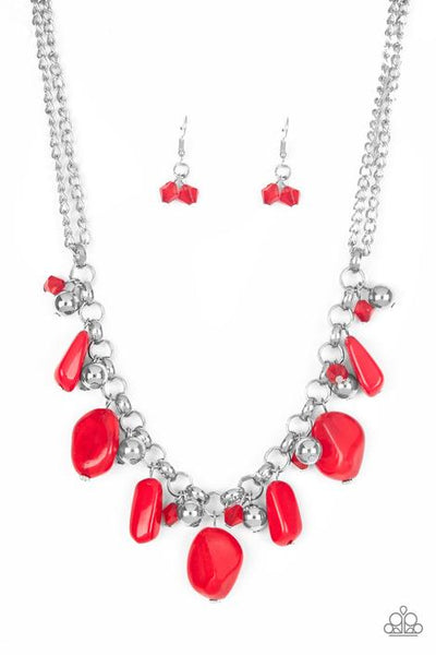 Grand Canyon Grotto Red - Paparazzi Necklace