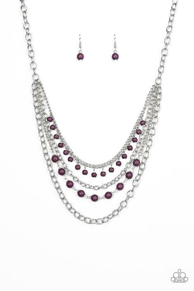 Ground Forces Purple - Paparazzi Necklace