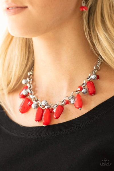 Grand Canyon Grotto Red - Paparazzi Necklace