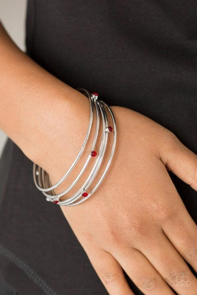 Delicate Decadence Red - Paparazzi Bracelet