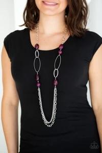 Pleasant Promenade Purple - Paparazzi Necklace