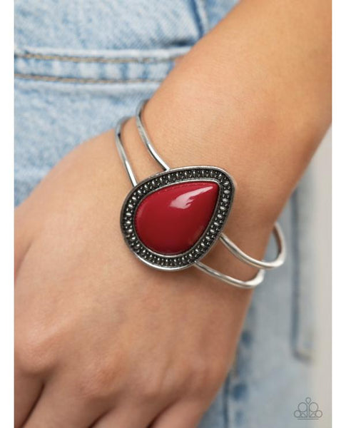 Over The Top Pop Red - Paparazzi Bracelet