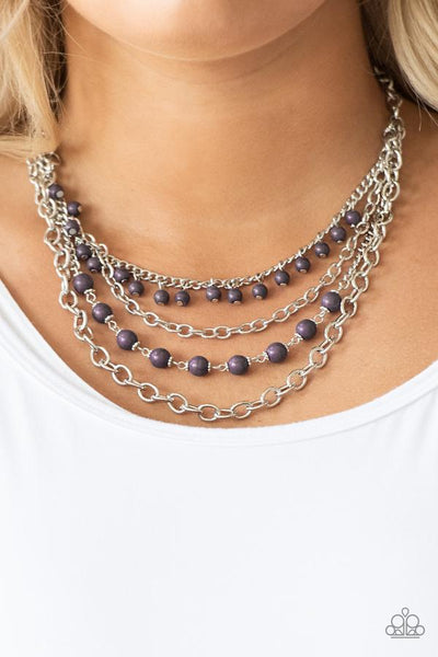 Ground Forces Purple - Paparazzi Necklace