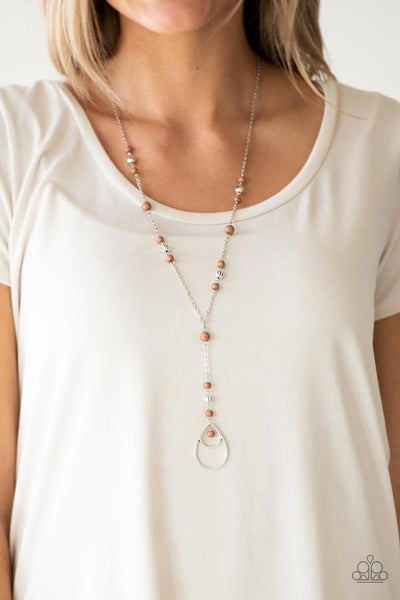 Sandstone Savannahs Orange - Paparazzi Necklace