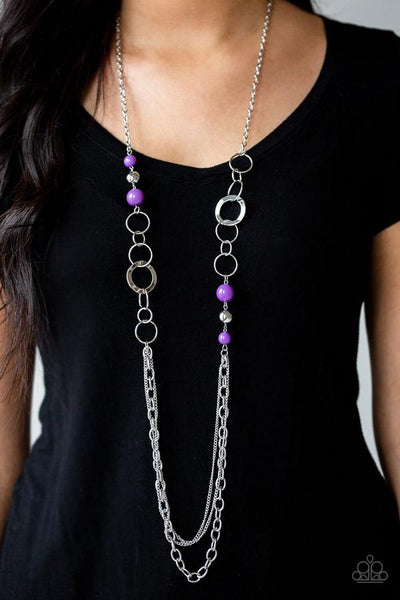 Modern Motley Purple - Paparazzi Necklace