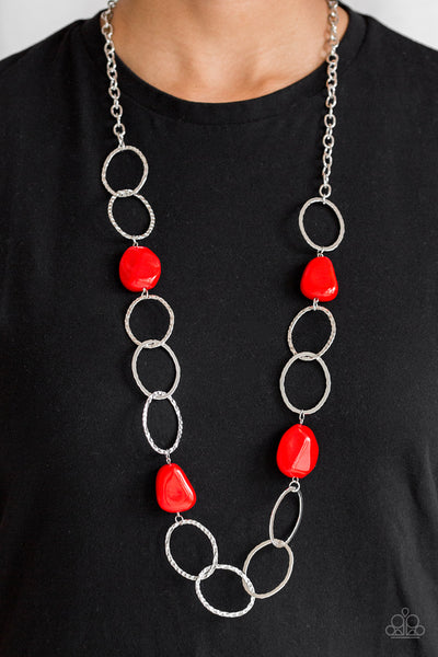 Modern Day Malibu Red - Paparazzi Necklace