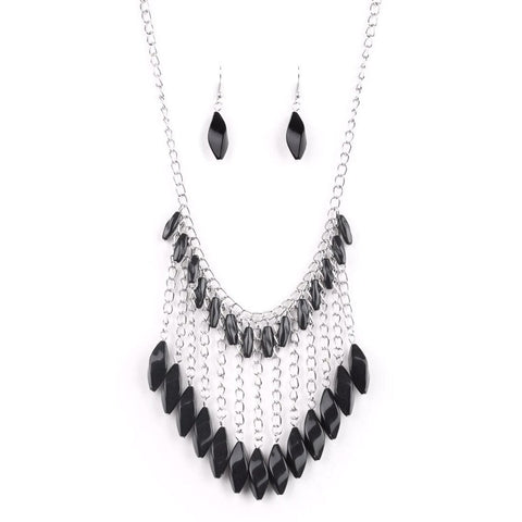 Venturous Vibes Black - Paparazzi Necklace