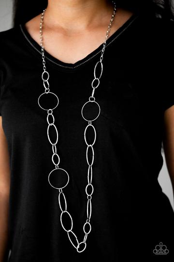 The Perfect Mismatch Silver - Paparazzi Necklace