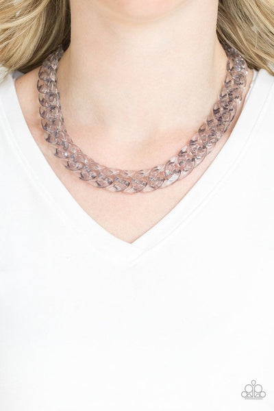 Put It On Ice Silver - Paparazzi Necklace