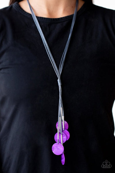 Tidal Tassels Purple - Paparazzi Necklace